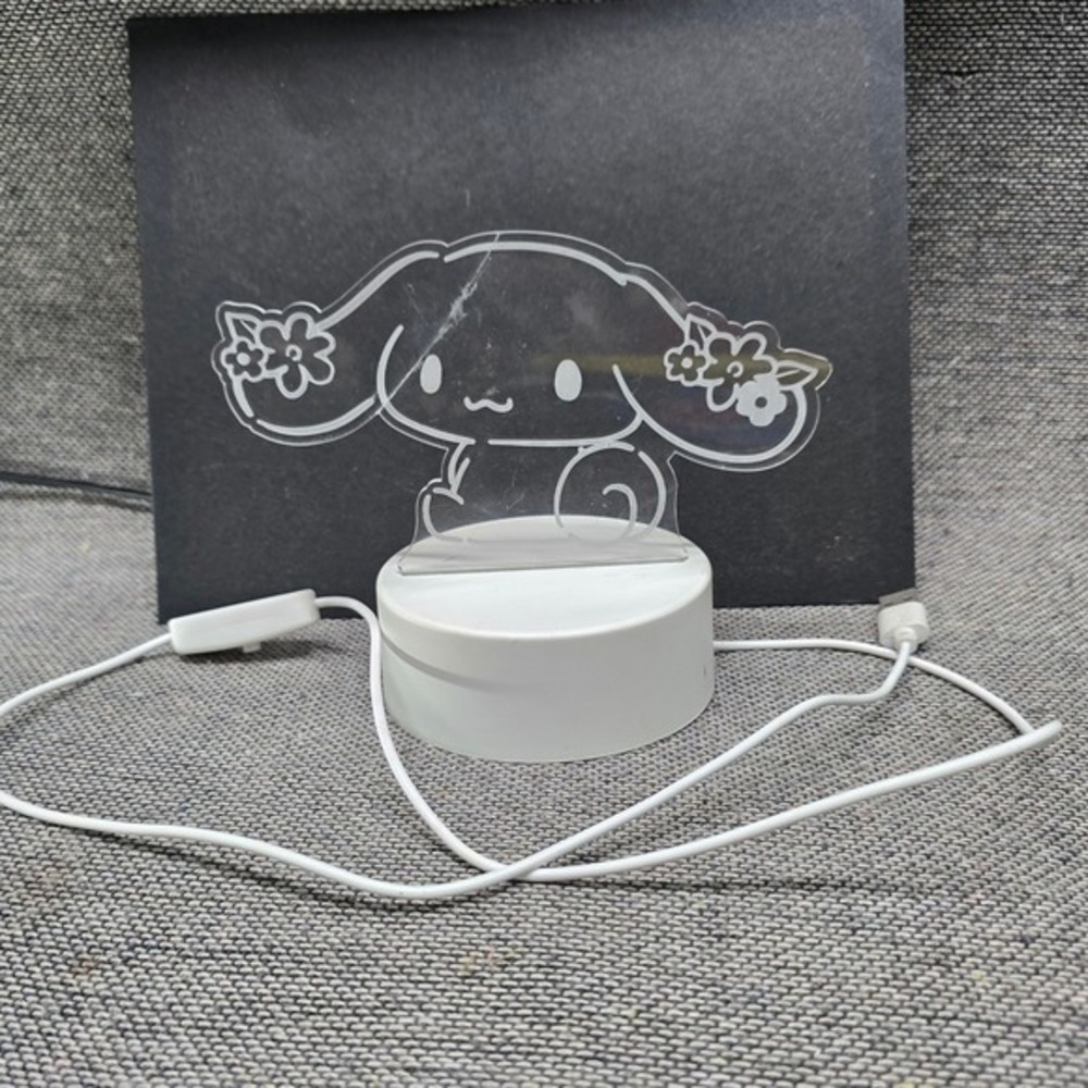 Sanrio Cinnamoroll LED Night Light 3D Illusion Lamp USB White Good‎ Kawaii Desk